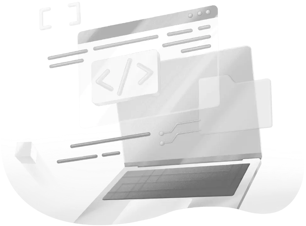 code on laptop