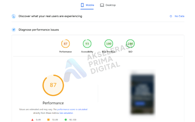 portfolio optimasi kecepatan website 6