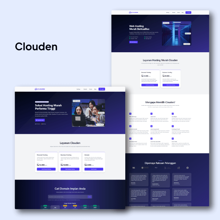 portofolio pengembangan website clouden