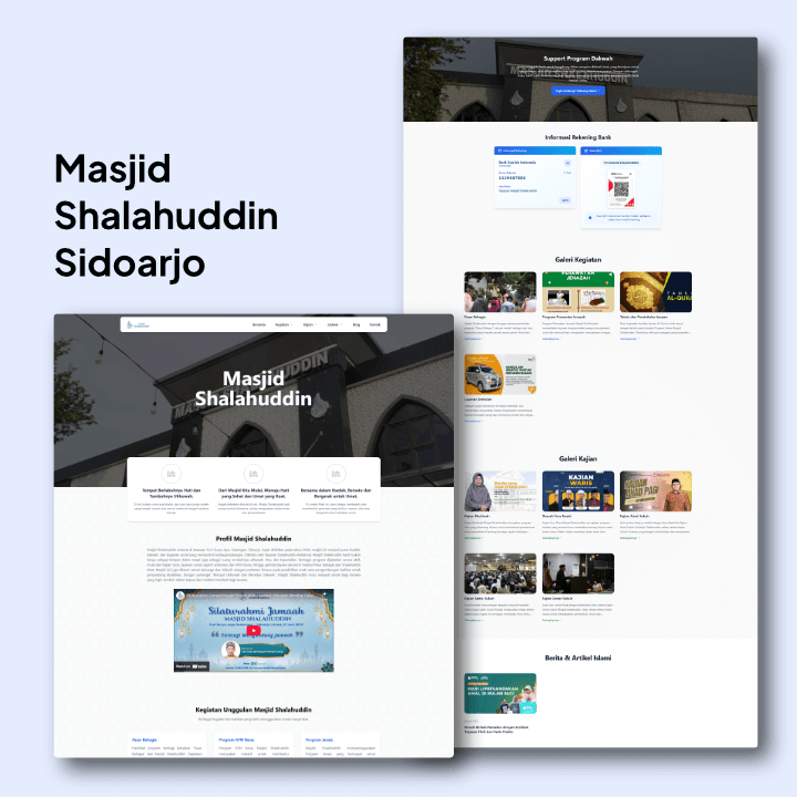 portofolio pengembangan website masjid shalahuddin sidoarjo