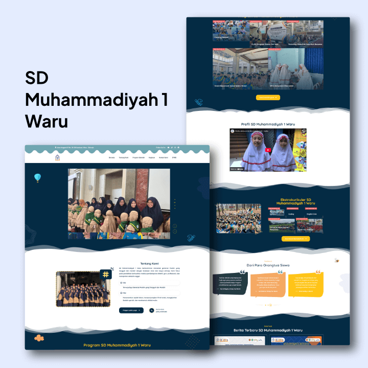 portofolio pengembangan website sd muhammadiyah 1 waru